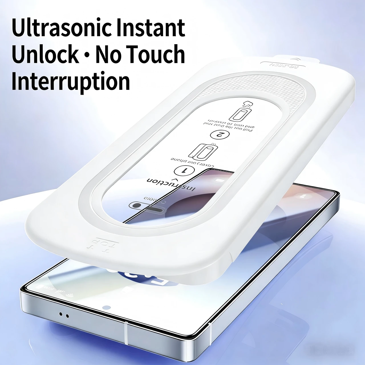 高清款适用三星手机-M1【电镀指纹油】高透低雾+专利无尘仓【盒装：1神器+1膜+包装盒+清洁工具包】