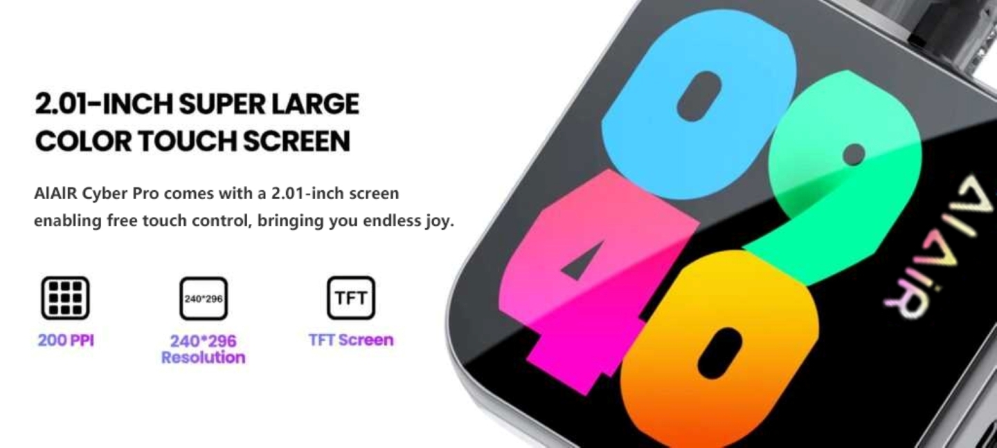 AlAlR Cyber Pro AI Vape kit 30W MOD Replaceable POD Refillable Cartridge Voice Chat And Game Vaper