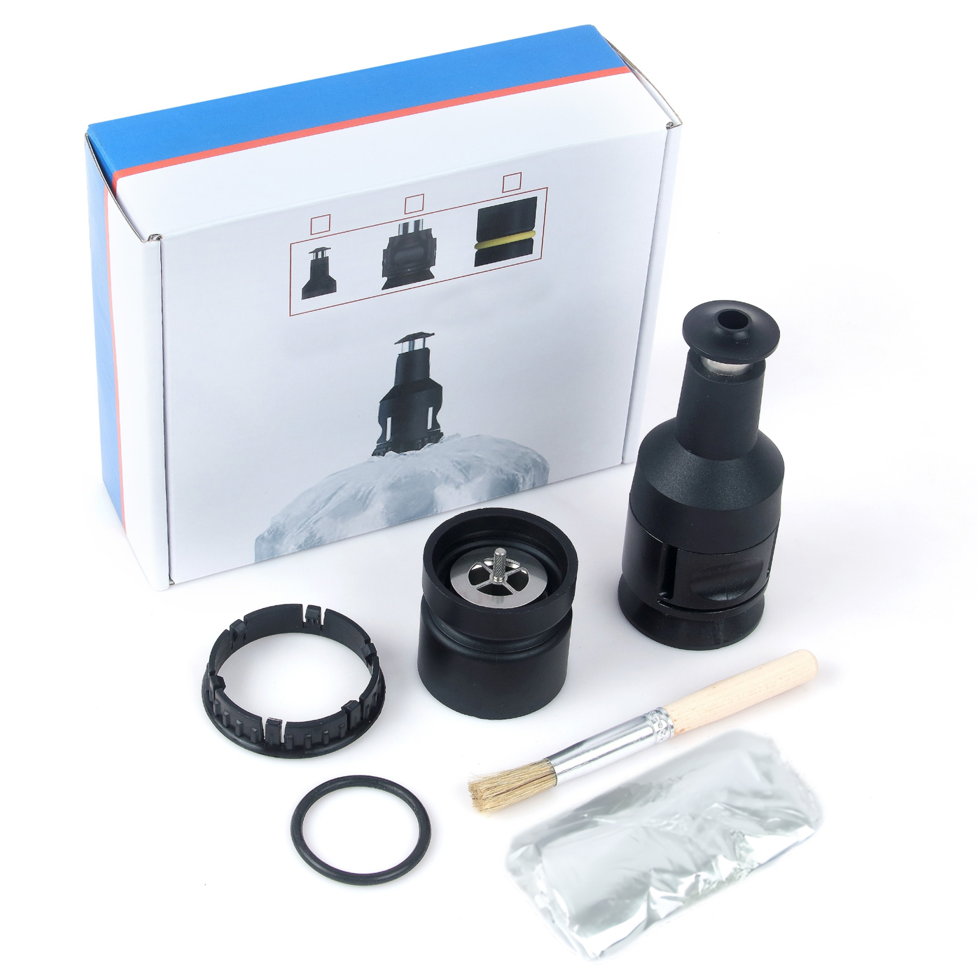 Complete Solid Valve Starter Set compatible with Volcano Classic Vaporizer - Includes Filling Chamber, Mouthpiece, and Balloon Material.