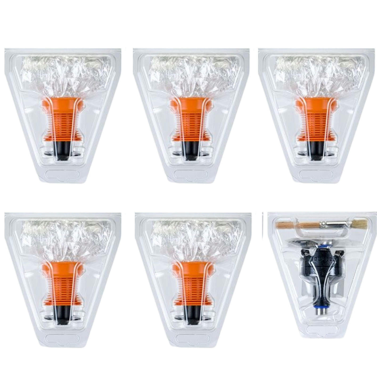 6-Pack Easy Valve Set for Volcano Vaporizer - 5 Replacement Balloons and 1 Filling Chamber Housing.