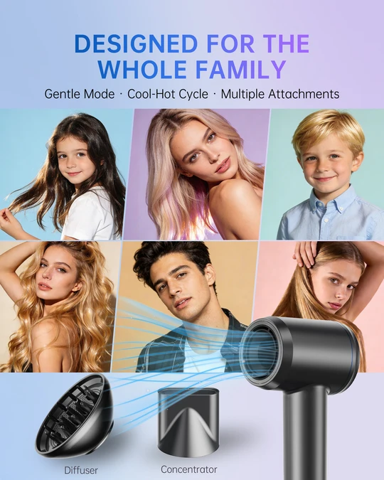Plasma High-Speed hair dryer with Diffuser nozzle Air3.0.1.A