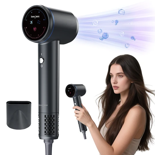 Salon Home Hotel Use Plasma High-Speed Hair Dryer with Smooth Nozzle