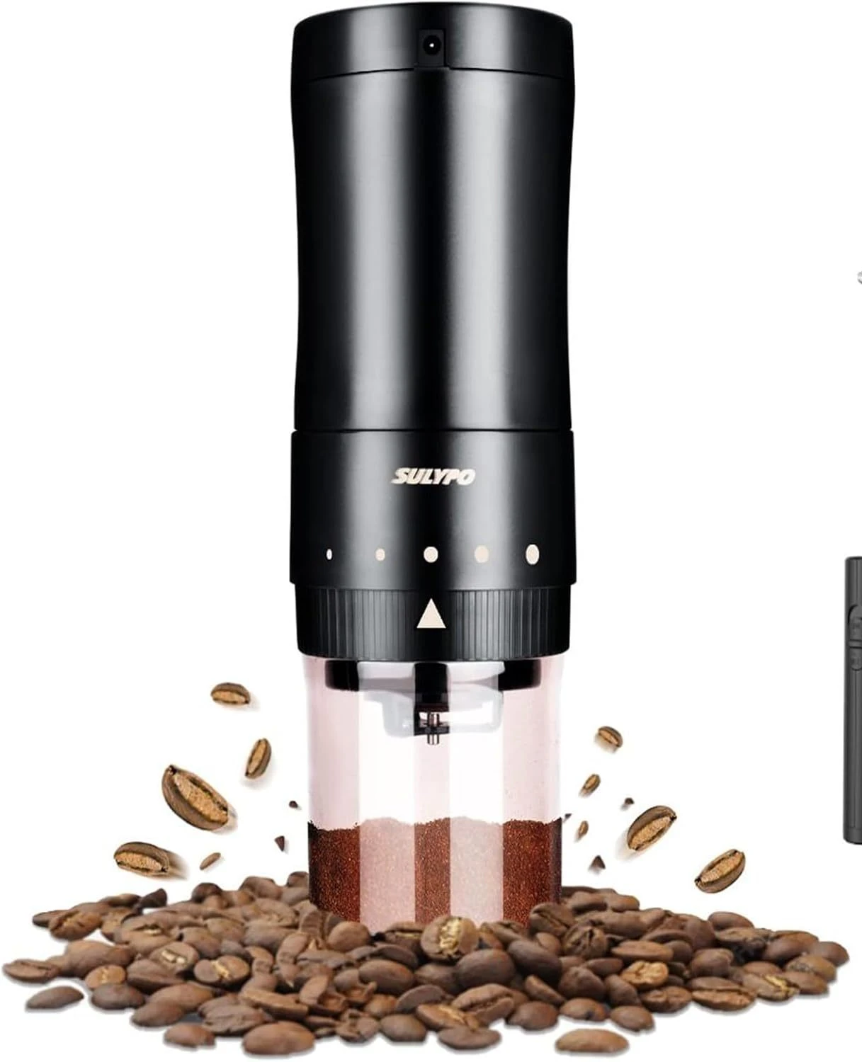 Sulypo Coffee Grinder Electric with Cone Ceramic Mills,AC-Powered Coffee Bean Grinder Adjustable,Slow-Grind Result Better Taste Coffee