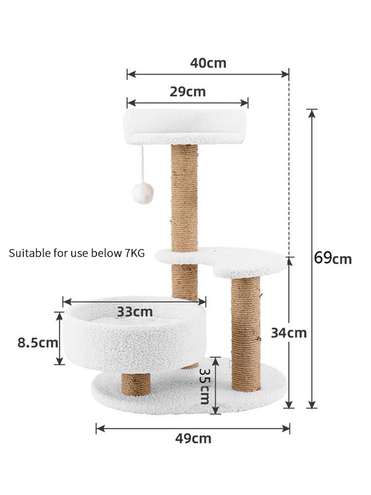 Cat Climbing Rack Cat Tree Cat Scratch Column Sisal Rope Small Cat Nest Cat Toy Cat Supplies Cat Scratch Board
