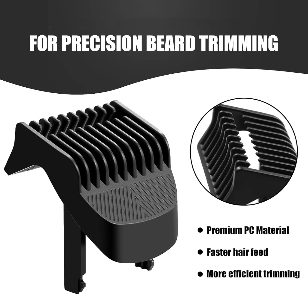 Replacement Trimmer Guards BEARDFIX, 20 Different Length-Setting (0.5mm to 10mm max.) Comb Attachment Cutting Guide Compatible HT-8701