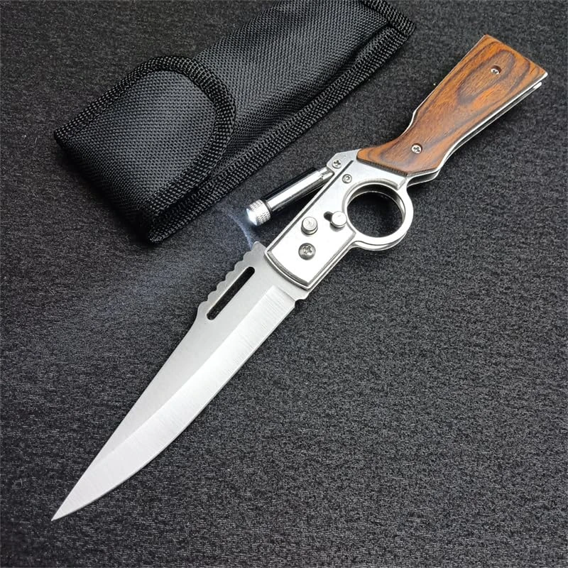 AK47 Pocket Folding Knife, 5C13Mov Stainless Steel,Security Lock,Men's Gift,Suitable for Camping,Hunting,Outdoor Survival,Emergency Situations and EDC Tools.