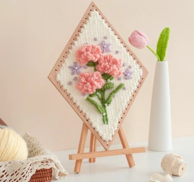 Handmade Woven Flower Wall Art | Boho Handcrafted Floral Decor | Beginner-Friendly DIY Craft Kit Available