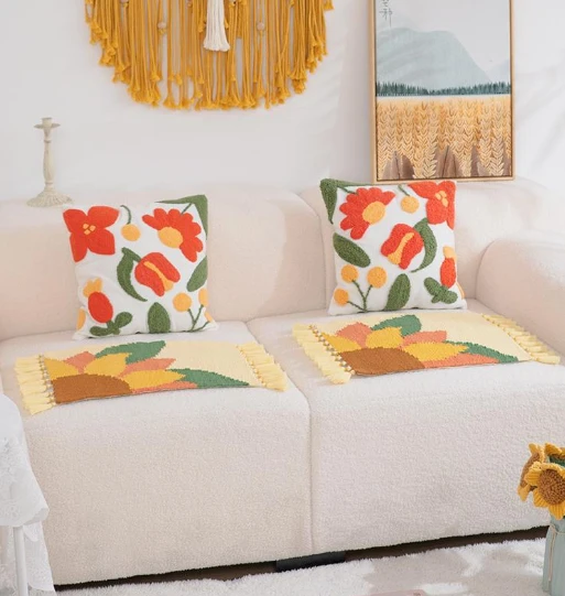 Beginner-Friendly Floral Crochet Chair Pad DIY Kit