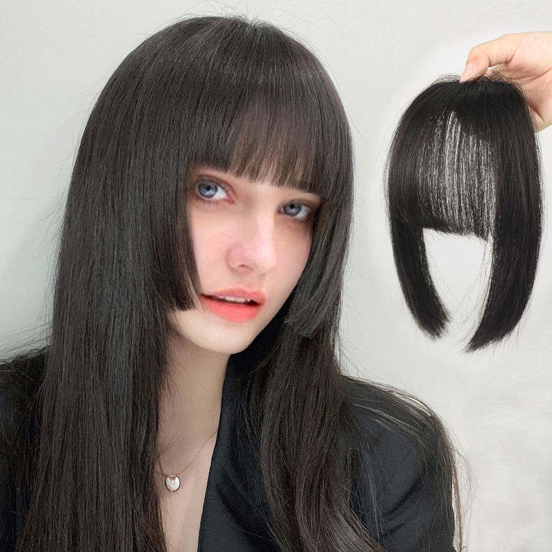 Trendco Natural Princess Cut Bangs For Women Hair Extension