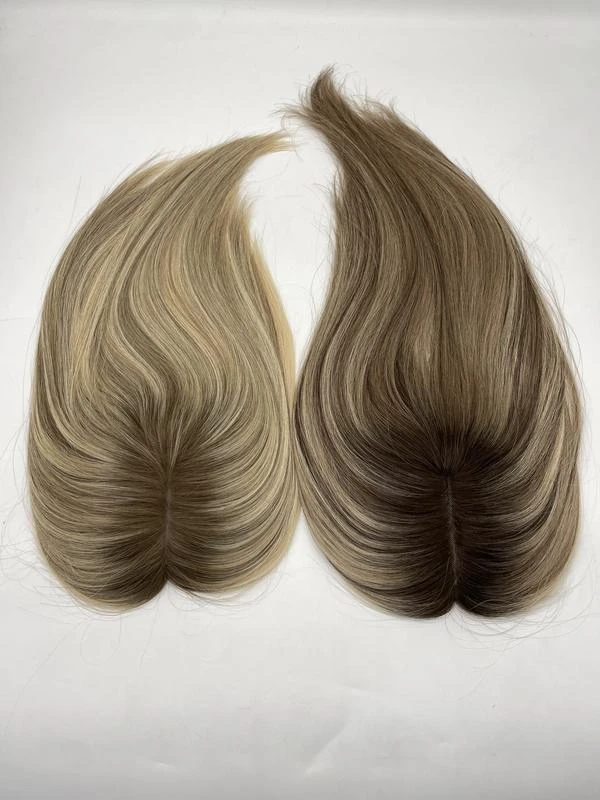 Chinese Remy Human Hair System Women Beauty Breathable Seamless Mono Base Topper Volume Daily All Day Wear