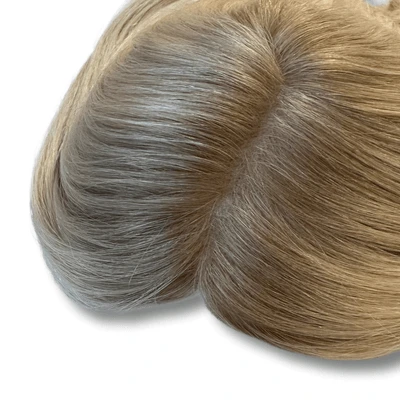 100% Human Hair Women's Topper 5''x7'' Long Blonde Silk Topper