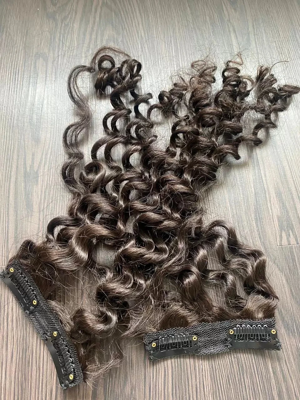 2 Clip in Extension 100% Human Hair Side Patches Natural Human Hair Wigs