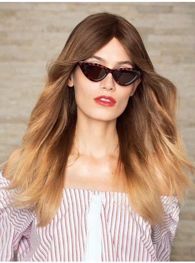 100% Human Hair Virgin Hair Womens 14-16/20-22'' Inch Wig, Golden Blonde