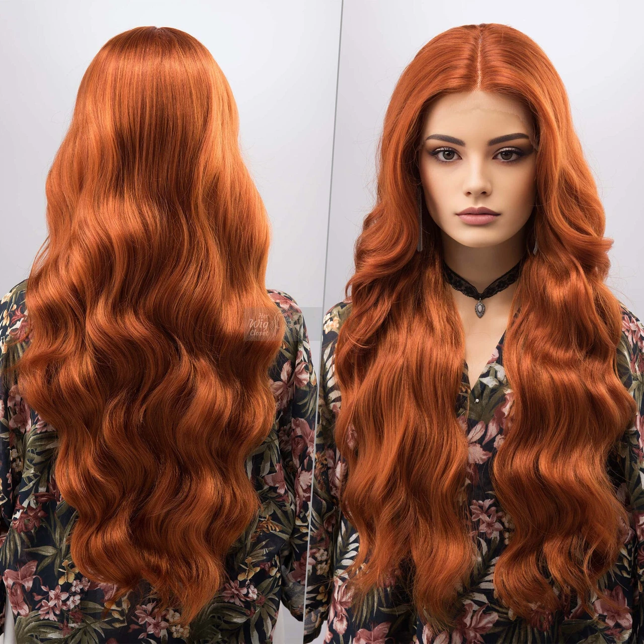 100% Human Hair Virgin Hair Ginger Wig Lace Front Wig for Women