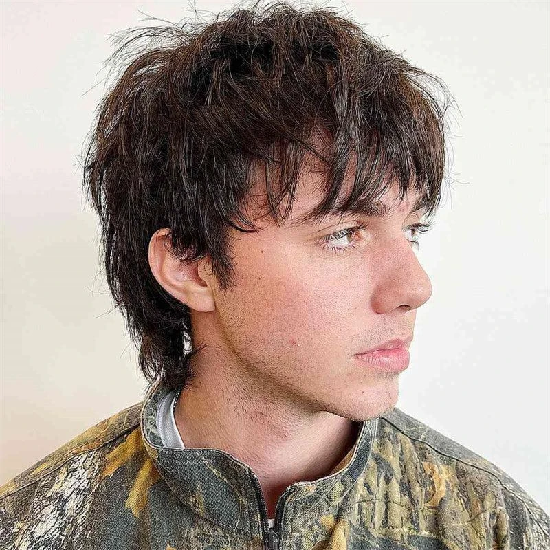 100% Human Hair Topper Patch With Bangs A8 21x24CM Attached 5 Clips Hair Toppers