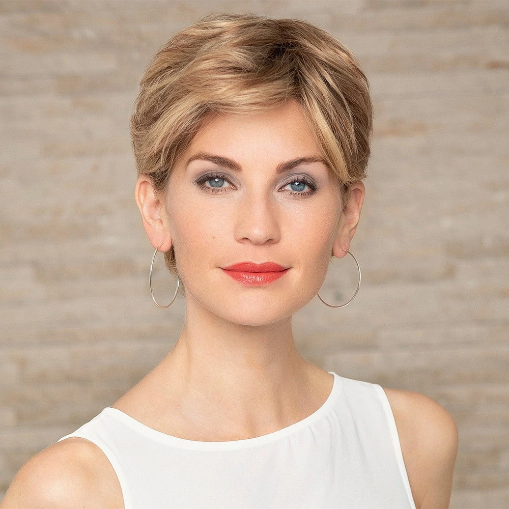 100% Human Hair Short Lace Blonde Wigs, Rusty Blonde