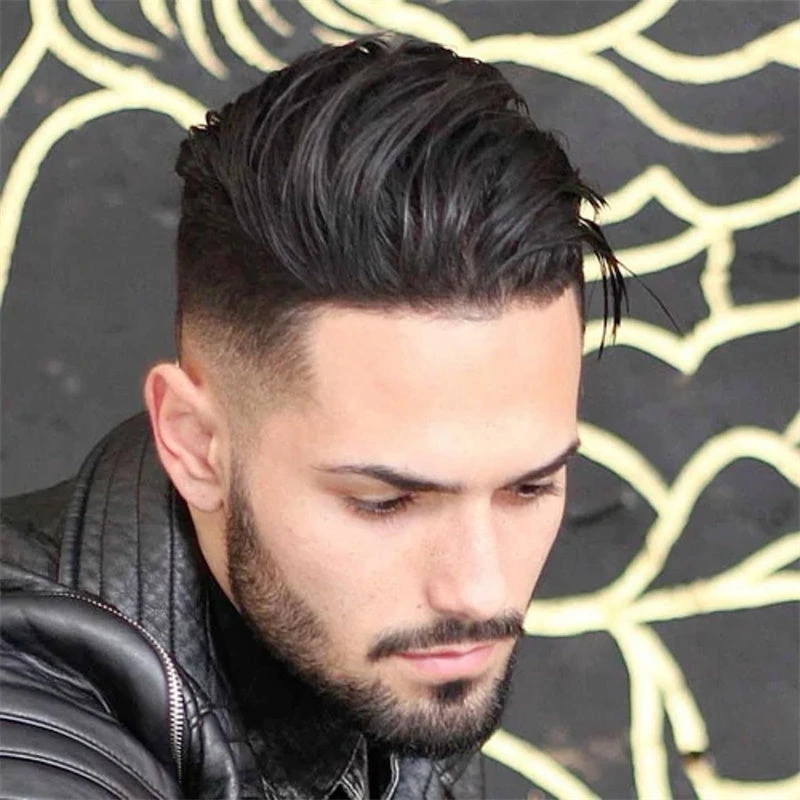 100% Human Hair Mens Toupee Mono TS-2 Natural Lace Front Durable Silk