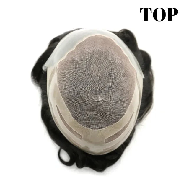 100% Human Hair Mono Lace Mens Toupee Hair OSCAR Real Natural Short Hair Piece