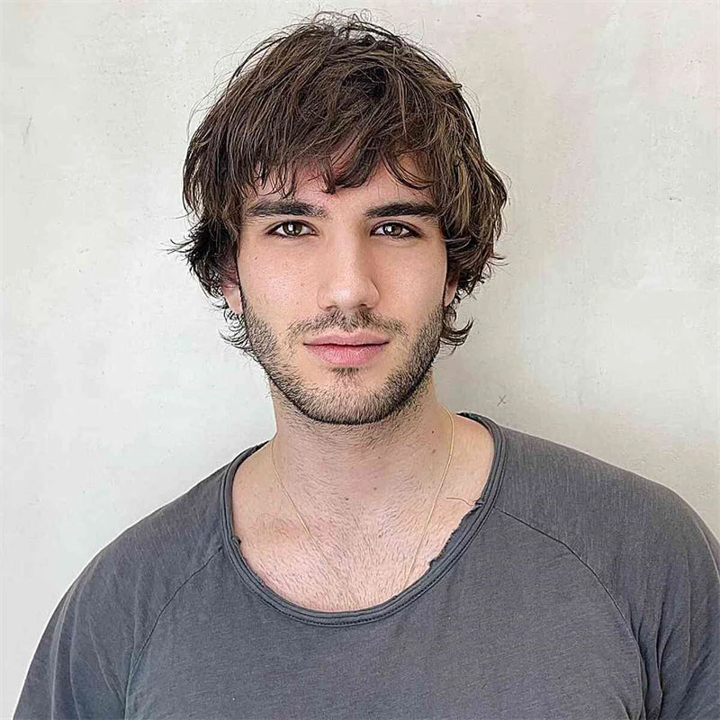 100% Human Hair Mens Toupee Mono Durable Hair System French Lace ALI-2