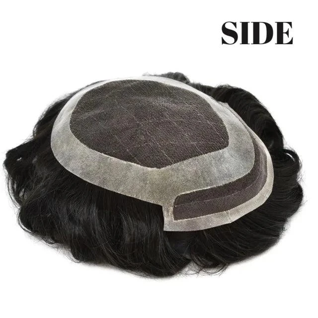 100% Human Hair Mens Toupee Lace Front Mens Hair Real Hair Wigs UK