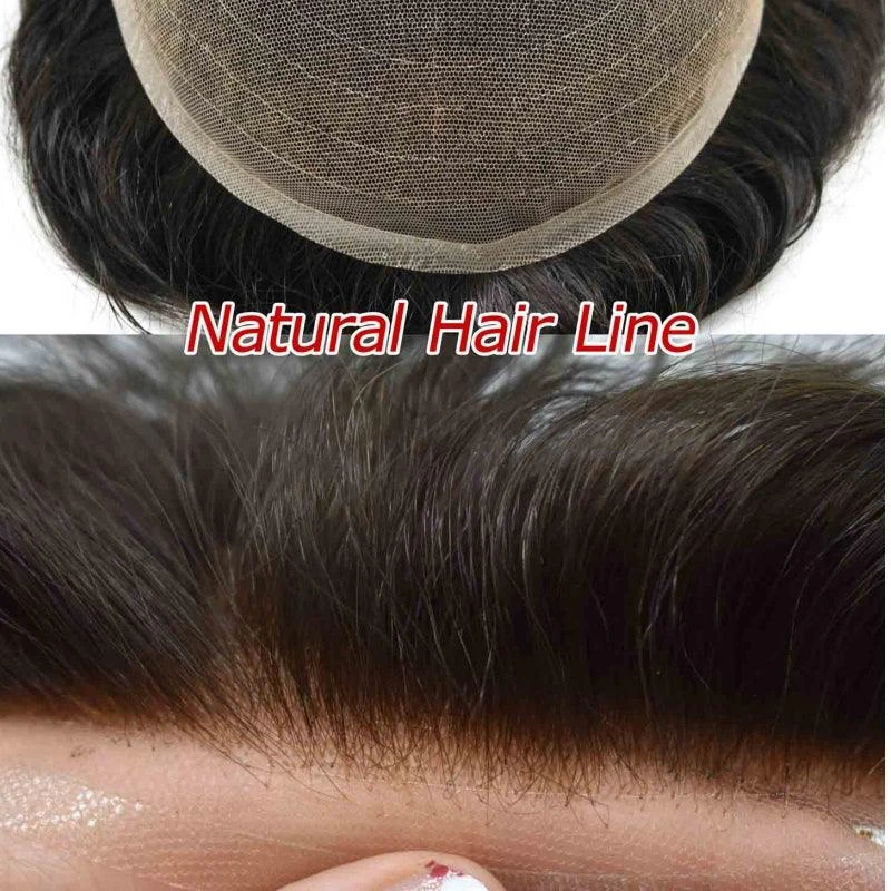100% Human Hair Lace Full Toupee Hair Men Full Lace Wig Human Hair