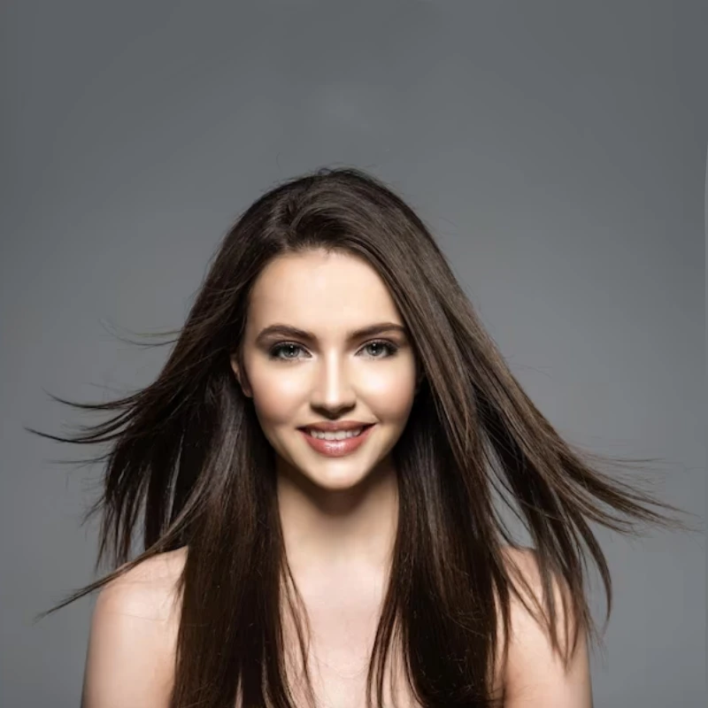 100% Human Hair Long Wig Natural Hairline Topper For Women