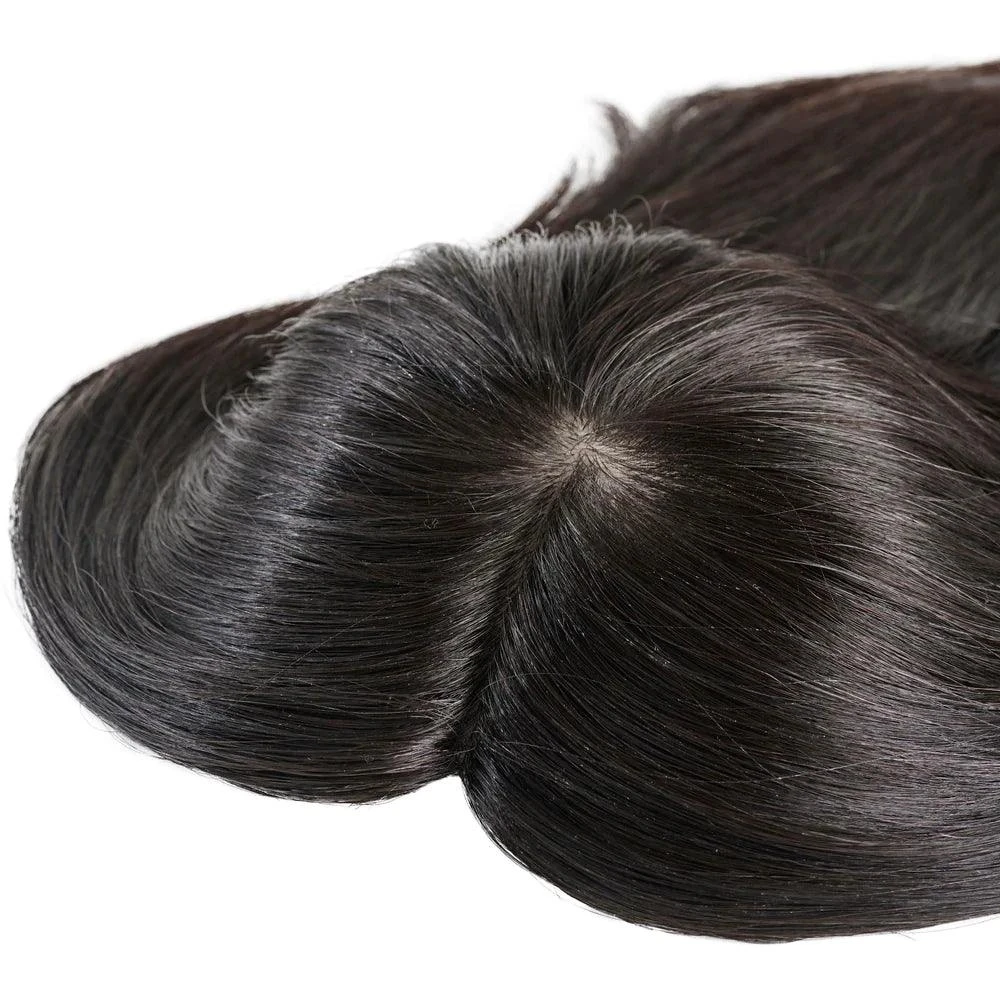 100% Human Hair 8 X 8 Hair Toppers For Women Ladies Wigs Black Wig