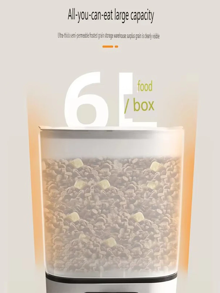 New 6L automatic feeder dog large capacity with real-time monitoring Bluetooth pet smart cat food feeding machine