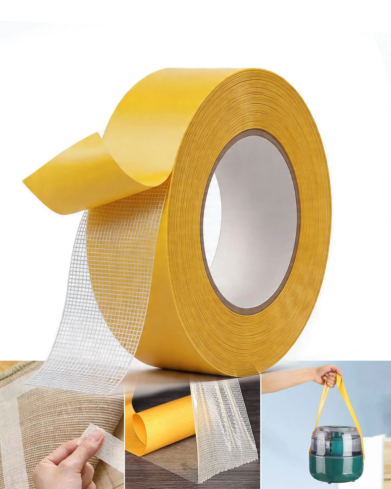 APICORT Doppelseitiges Klebeband Extra Stark Teppichklebeband - 30mm x 20m Double Sided Tape