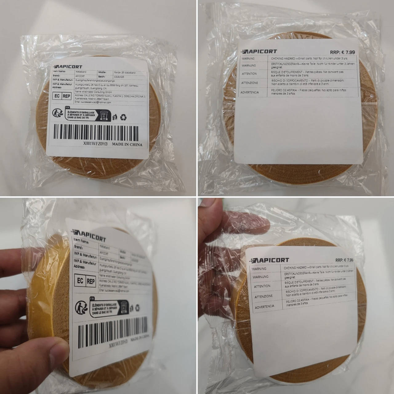 APICORT Doppelseitiges Klebeband Extra Stark Teppichklebeband - 30mm x 20m Double Sided Tape