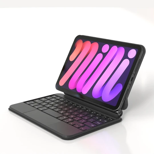Bluetooth Magic Keyboard for iPad mini6/iPad mini7 with 7-Color Backlight, Trackpad & Charging Port