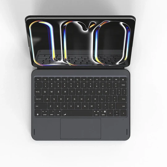 6-Row Folio Keyboard Case for iPad 10th Gen (10.9") / iPad A16 (11") – Smart Connector Direct Connect, No Bluetooth Needed