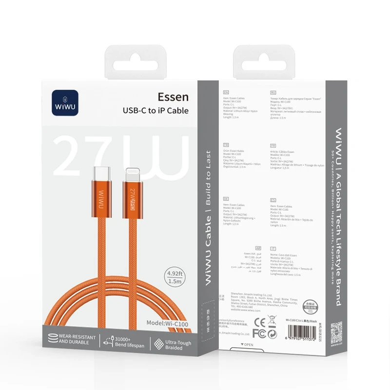 WIWU-C100 27W C-L 1.5M ESSEN SERIES CAVO