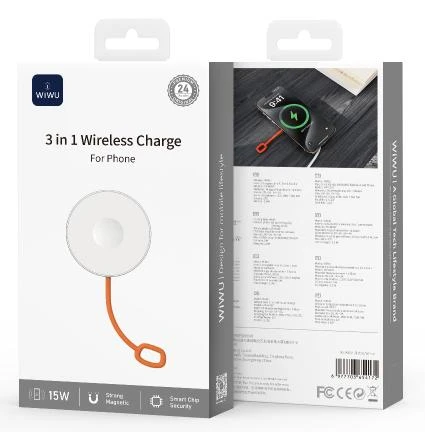 WIWU WI-W037 COIN 3 IN 1 WIRELESS CHARGER