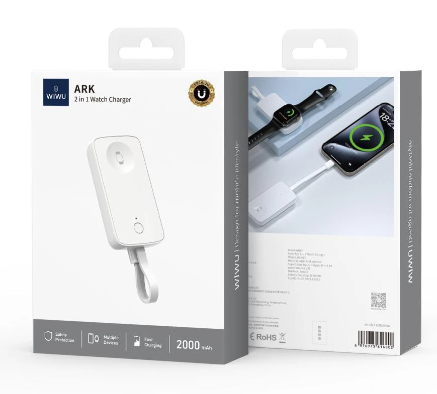 WiWU WI-M22 CARICATORE PER SMARTWATCH BIANCO