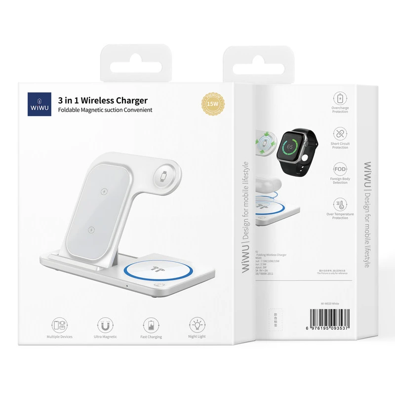WIWU WI-W020 3 IN 1 WIRELESS CHARGER