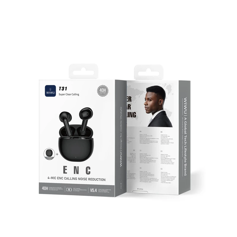 WIWU T31 TURE WIRELESS STEREO BLACK