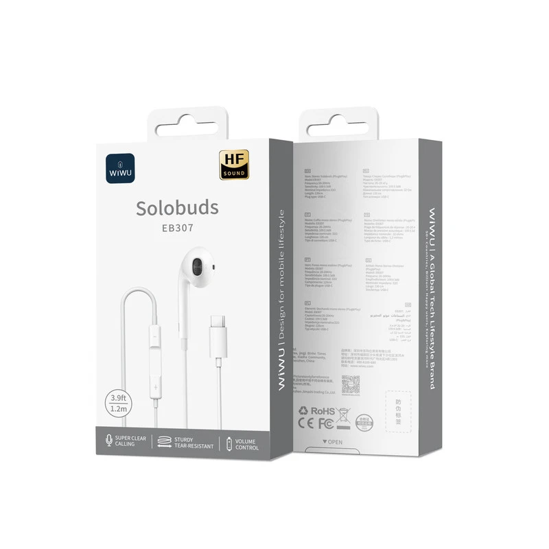 WIWU EB307 TYPE-C SOLOBUDS WIRED EARBUDS