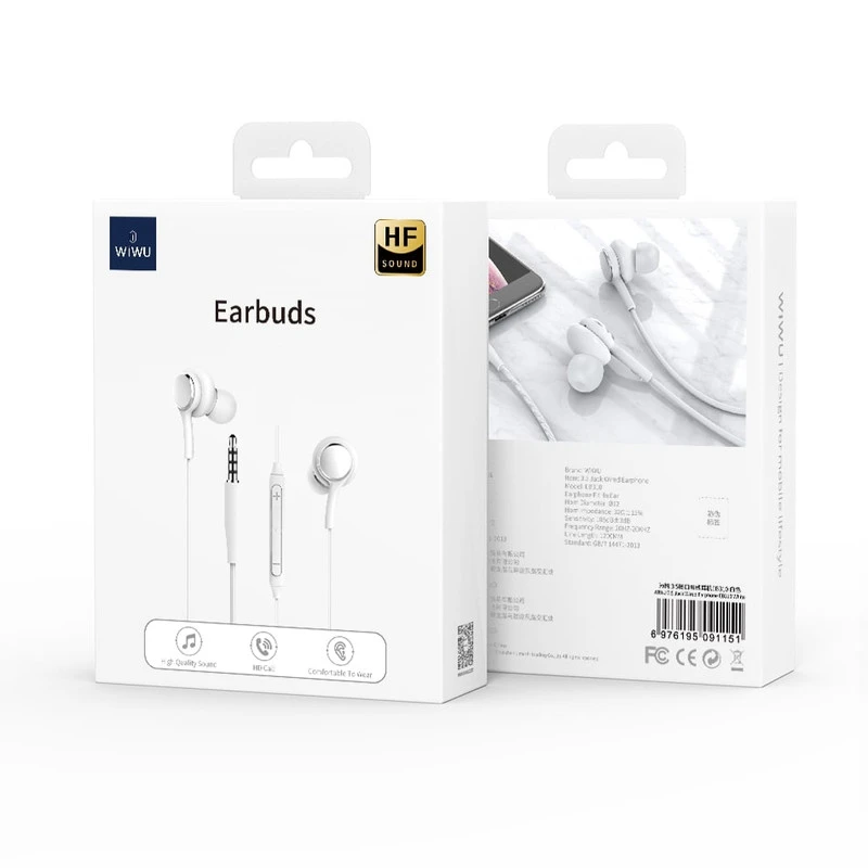 WIWU EB-310 3.5 JACK AURICOLARE CABLATO BIANCO