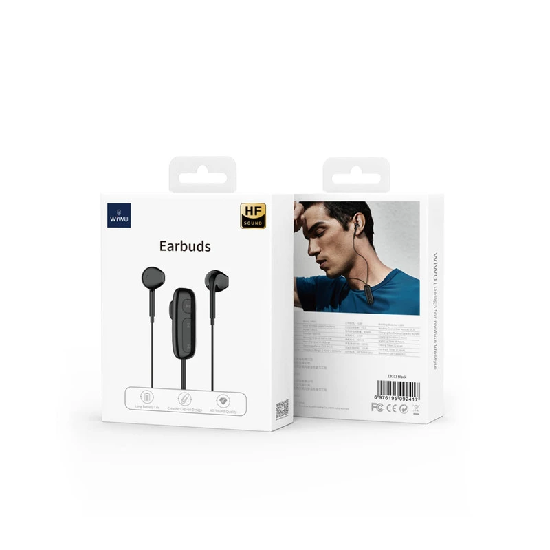 WIWU EB-313 LAVALIER AURICOLARE CABLATO NERO