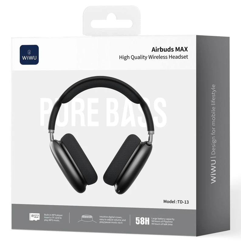 WIWU TD-13 CUFFIE AIRBUDS MAX NERO 