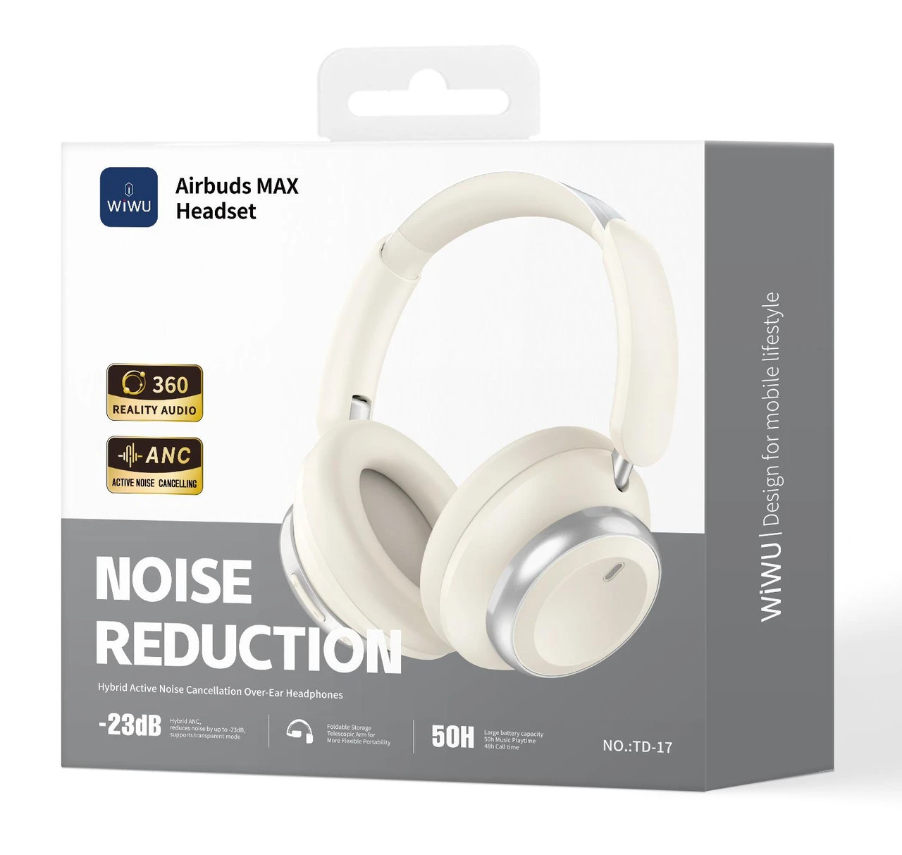 WIWU TD-17 ANC CUFFIE AIRBUDS MAX AVORIO