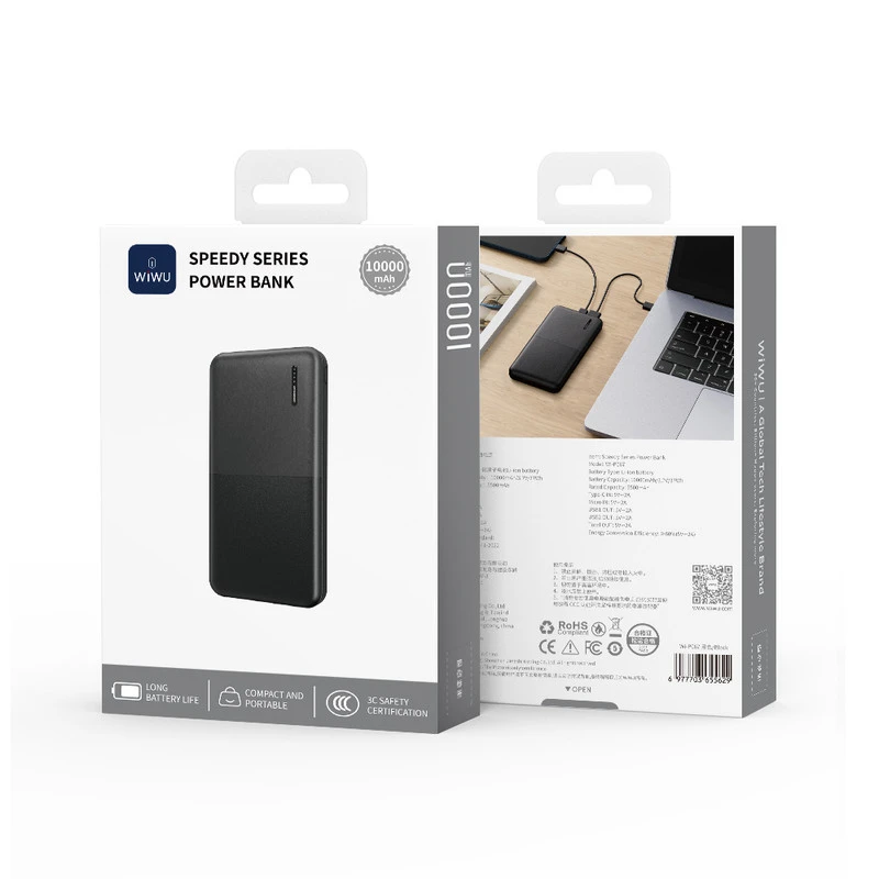 WIWU P067 10000mah SPEEDY SERIES POWER BANK NERO