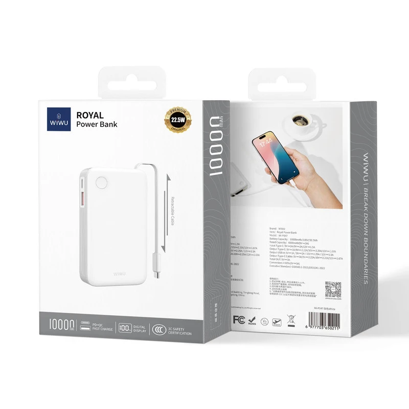 WIWU-P04710000mAh POWER BANK BIANCO
