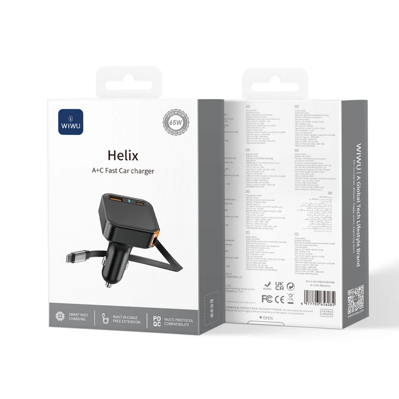WIWU WI-CC033 HELIX A+C FAST CAR CHARGER 65W