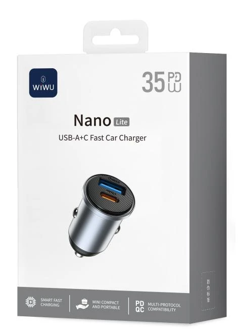 WIWU WI-CC030 NANO LITE A+C FAST CAR CHARGER 35W