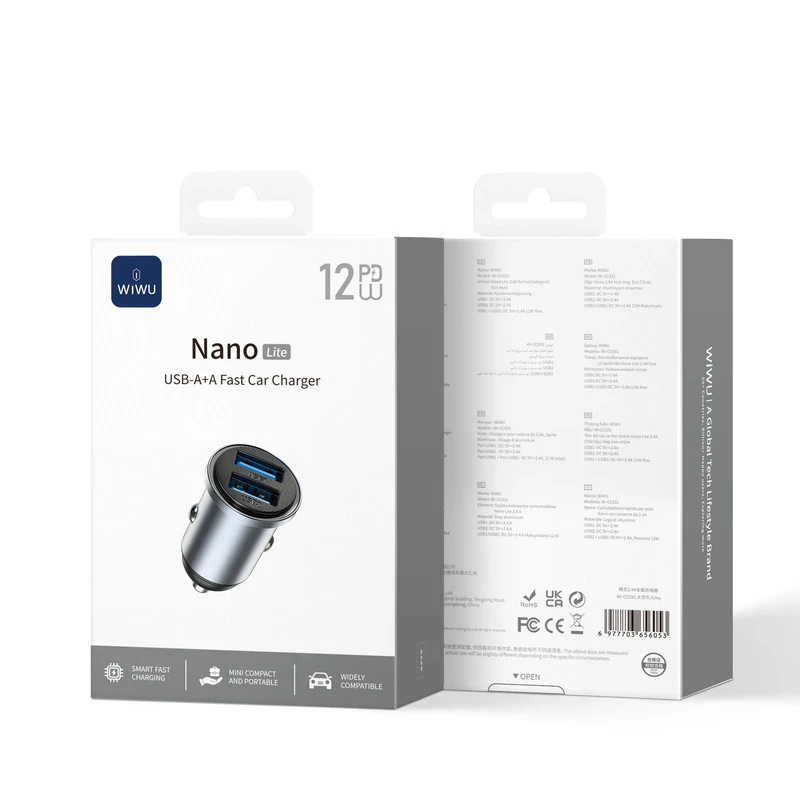 WIWU WI-CC031 NANO LITE FAST CAR CHARGER 12W