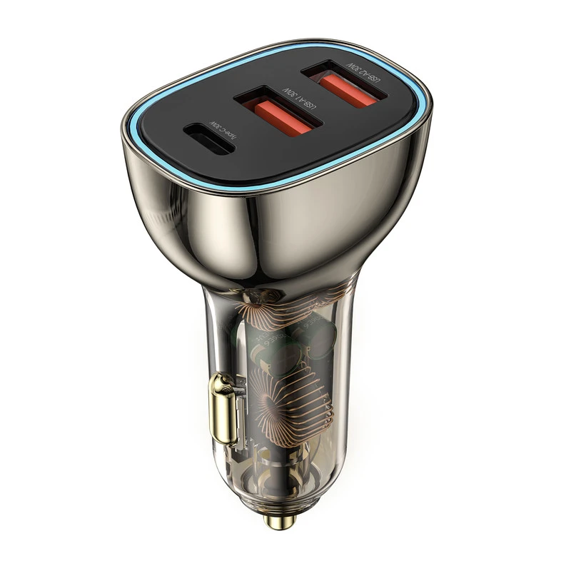 WIWU QC-013 90W ADATTATORE PER AUTO NERO LUCIDO