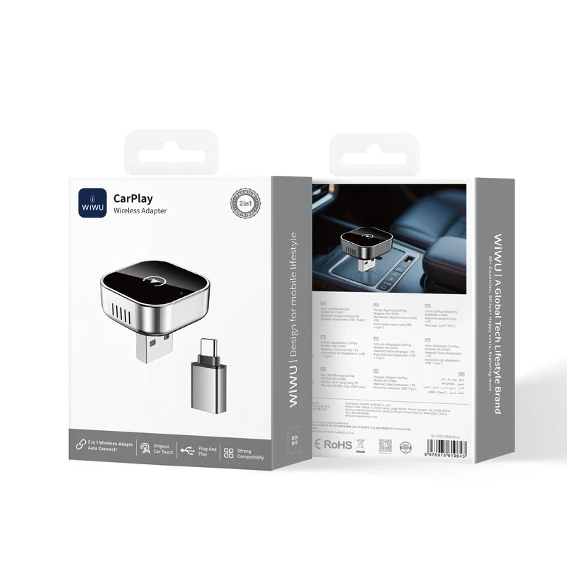 WIWU WI-CP003 CARPLAY 2 IN 1 WIRELESS ADAPTER