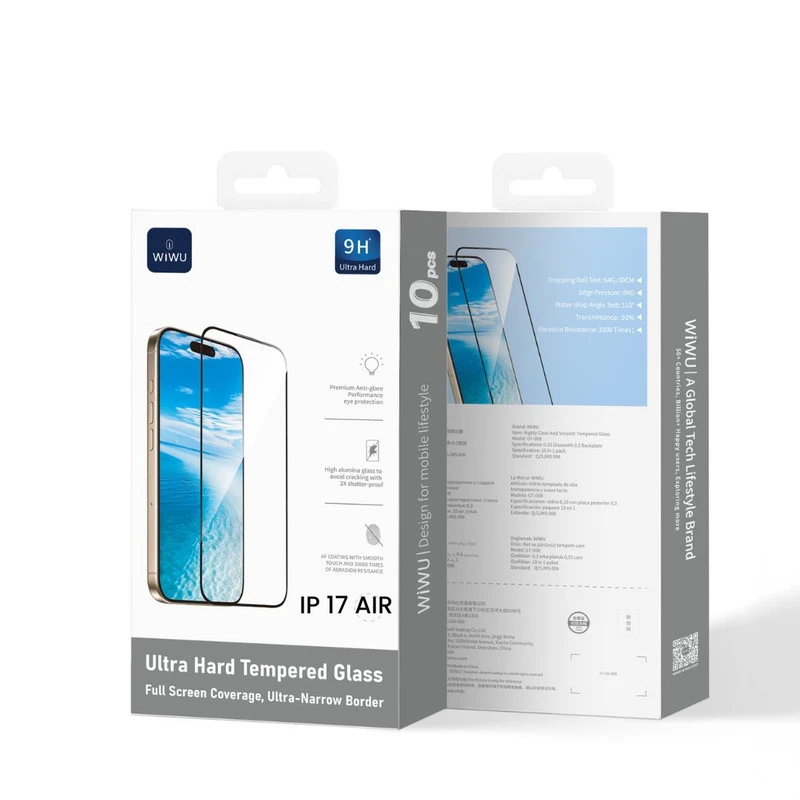 WIWU GT-008 CRYSTAL 10 TEMPERED GLASS FOR IP 17 AIR